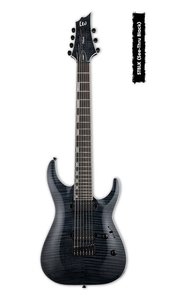 Guitarra ESP LTD H 1007 ST BLKS 7 Cordas Black Satin