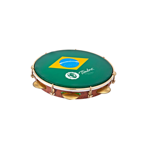 Pandeiro Timbra 10 Fórmica  Aro Dourado Pele Brasil C/Capa - 8677