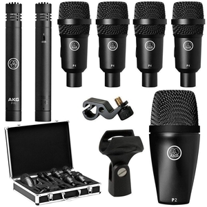 Kit Microfone Bateria Drum Set Session AKG 7 Peças c/ Case
